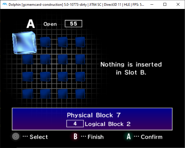 dolphin emulator memory card b