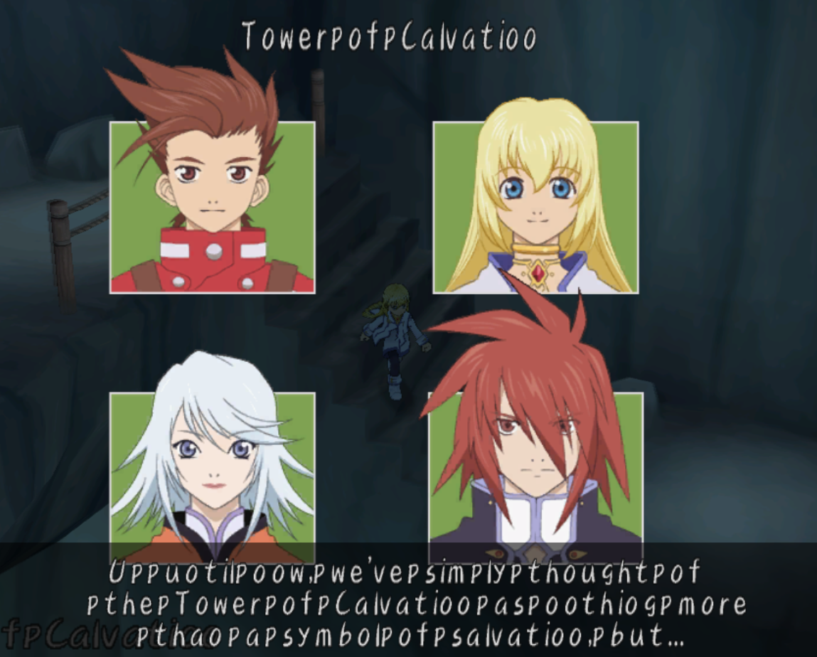 Tales of Symphonia Text Corruption/Glitchiness After Battles.